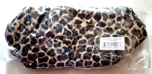 New LEOPARD SKIN Cosmetic Bag with Top Silver Tone Zipper - Picture 1 of 7