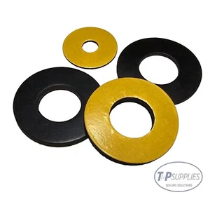 Arandela de goma con respaldo adhesivo de neopreno sólido de 2 mm de grosor x 5 a medida de hasta 60 mm de diámetro - Imagen 1 de 1