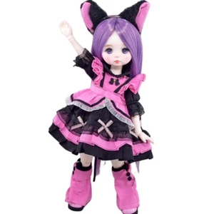 12 inch Height Girl Doll Toy Joint Body and Hair Clothes Shoe Assemble Completed - Picture 1 of 21