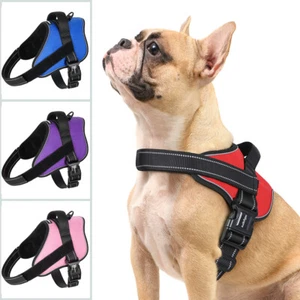 No Pull No Choke Pet Vest Dog Harness with One Buckle and Reflective Adjustable - Picture 1 of 13