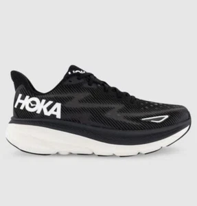NEW || Hoka Clifton 9 Mens Running Shoes (2E Wide) (Black/White) - Picture 1 of 12