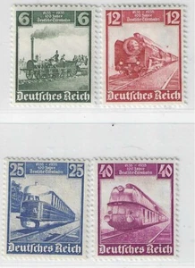 Alemania 3er Reich 1935 Mi# 580-583 MH Ferrocarril Alemán Centenario * - Imagen 1 de 1