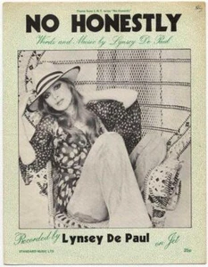 Lynsey De Paul No Honestly 1974 Sheet Music - Picture 1 of 1
