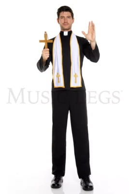 Men’s Music Legs 76620 Religious Priest Costume Large - Image 1 of 4