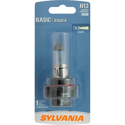 Sylvania Basic 9008 H13 65/55W Two Bulbs Headlight Dual Beam Replace Made in USA - Image 1 of 4