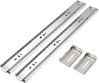 18 Inch Full Extension Telescopic Side/Rear Mount Drawer Slides with Brackets, S