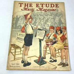 Revista de música original The Etude de colección de abril de 1932 Sergei Rachmaninoff  - Imagen 1 de 5