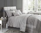 Eleanor James Silver Grey White Floral Lace Luxury King Size Duvet Cover Bedding