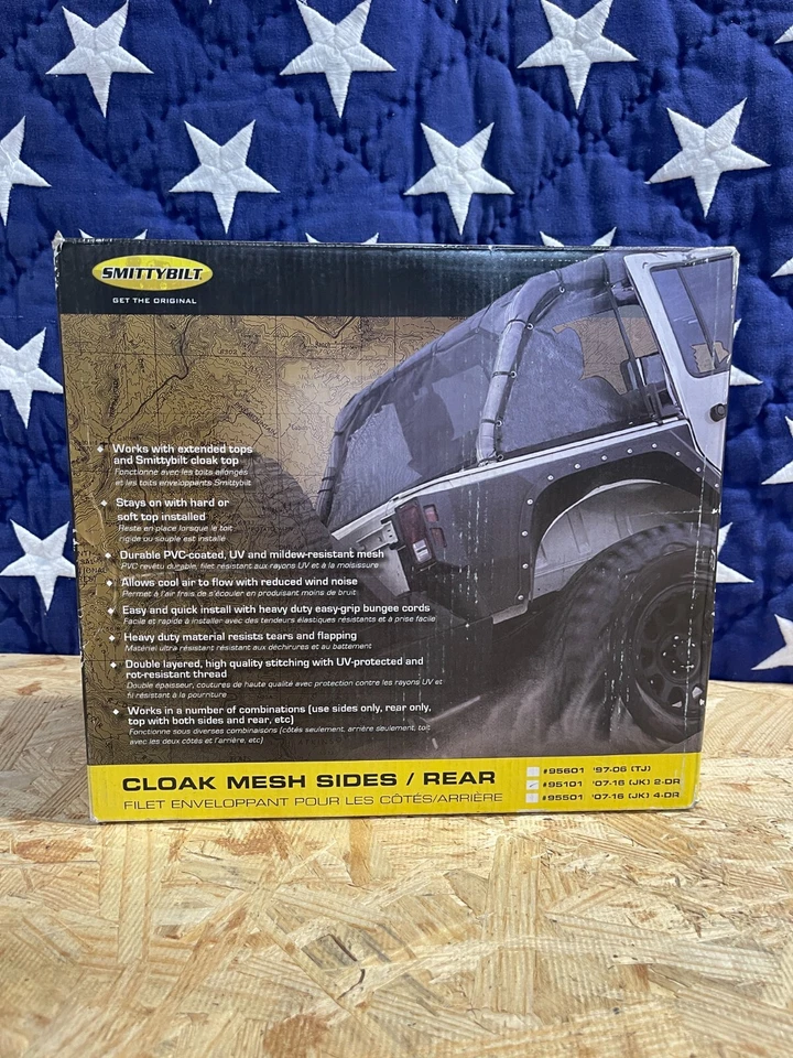 Manto Smittybilt malha traseira e lateral - 95101 NOVO - Imagem 1 de 4