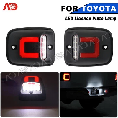 2x Red Tube LED White License Plate Lights For 95-04 Toyota Tacoma 92-98 T100 - Image 1 of 4