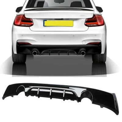 Gloss Black Rear Diffuser Lip Fit For BMW F22 F23 235i M235i M Sport 2014-2021 - Image 1 of 4