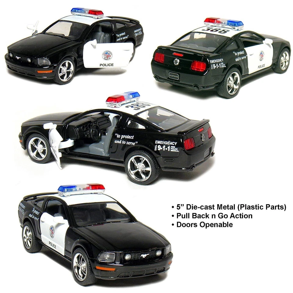 5" Kinsmart 2006 Ford Mustang GT Police Car Diecast Model Toy Cop 1 38
