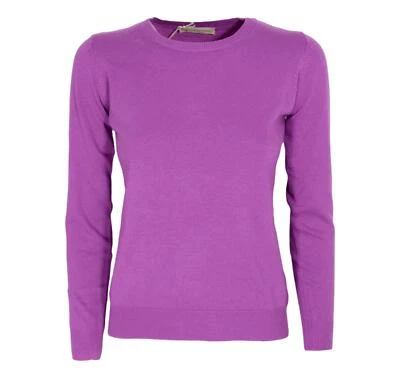 CASHMERE COMPANY Maglia Donna Girocollo In Cashmere e Lana 1232 Colore Viola - Immagine 1 di 3