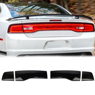 Smoked Rear Taillight Guards Cover Trim For Dodge Charger 2011-2014 Accessories Foto 1 de 4