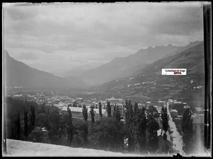 Briançon, France, plaque verre photo antique, négatif noir et blanc - Photo 1 sur 2