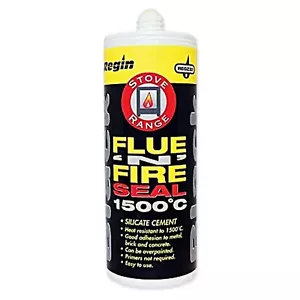 Black Silicate Cement Flue Seal Silicone 1500°C Fire Proof Sealant For Stoves - Picture 1 of 12