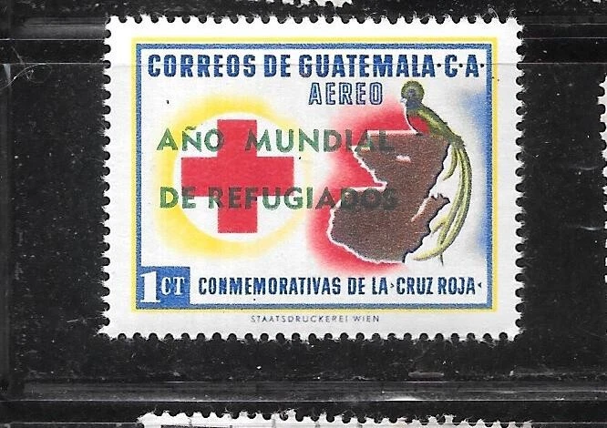 GUATEMALA SC# C235 1960 OVERPRINT RED CROSS AIR MAIL MNH OLD VINTAGE STAMP - Image 1 of 1