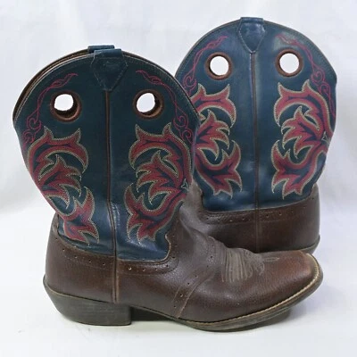 Botas de Vaquero Justin Kids Estampida Doble Costura Cuero Crudo 2520JR Talla 6D Foto 1 de 4