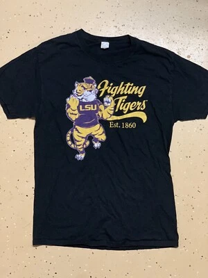 CAMISETA LSU Mediana Negra UNI Linda Mascota TIGRE NCAA LOUSIANA LUCHA TIGRES Foto 1 de 4