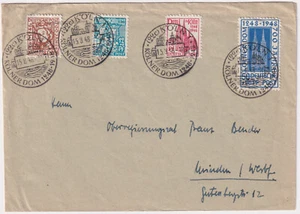 All. Bes. Bizone Mi.Nr. 69 - 72 "Kölner Dom" Satzbrief SST Köln 15.8.1948 - Bild 1 von 2