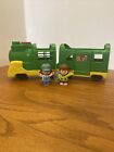 Fisher-Price Little People Green Train with Sound and Lights. Tested/Works 4PC