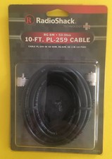Radio Shack Rg-8m 50-ohm 10-ft. Pl-259 Ham, Cb, Shortwave, Scanner Cable 278-979