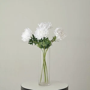 WHITE 3 Stems 27" Silk Artificial Chrysanthemum FLOWERS Party Decorations - Picture 1 of 8