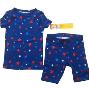 Fourth of July Schlafanzug Kleinkind 4 Patriotische Sterne Rot Weiß Blau Amerika Unisex - Bild 1 von 6