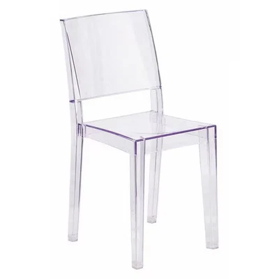 Silla lateral apilable transparente Flash Furniture Phantom Series FH-121-APC-GG Foto 1 de 4