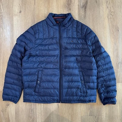 Tommy Hilfiger Mens Lightweight Packable Down Puffer Jacket Blue Size Large - Image 1 of 4