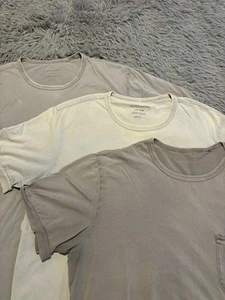 Outerknown Shirt Mens Large Pocket Tee Organic Cotton Casual 3 Pack Lot - Picture 1 of 14