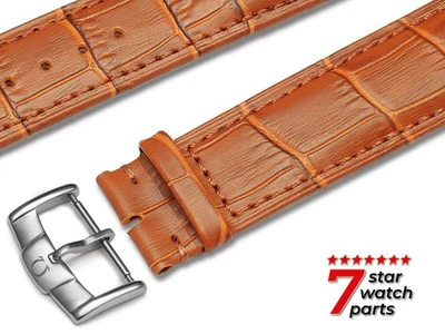 Para Reloj OMEGA MARRÓN CLARO Correa de Cuero Correa Hebilla Cierre Pasadores 18-24mm - Imagen 1 de 4