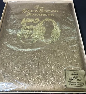 Hallmark 50th Anniversary Photo Album Scrapbook Memory Guest Book Original Box - Picture 1 of 11