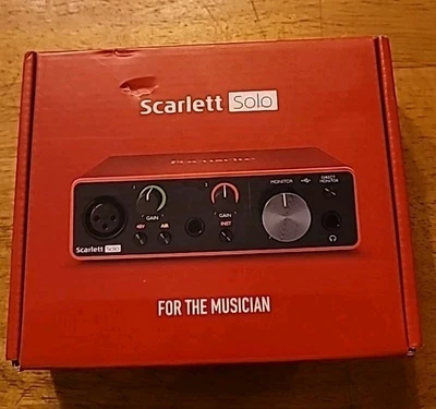 Focusrite Scarlett Solo USB Audio Interface (Gen 3) NEW  - Image 1 of 4