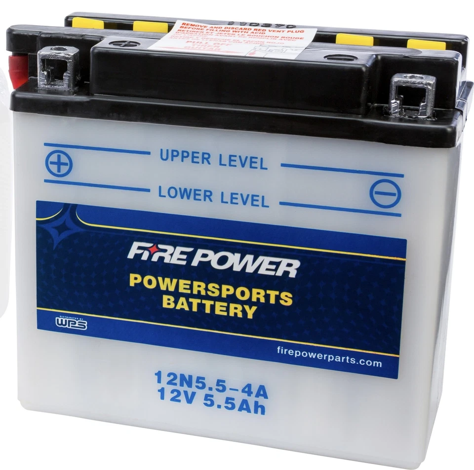 Firepower WPS Conventional 12V Std Battery for Kawi KH KZ H2 12N5.5-4A - Imagem 1 de 1