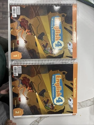 English 4 Writing & Grammar BJU Teacher Edition Parts 1 and Part 2 - Image 1 of 4