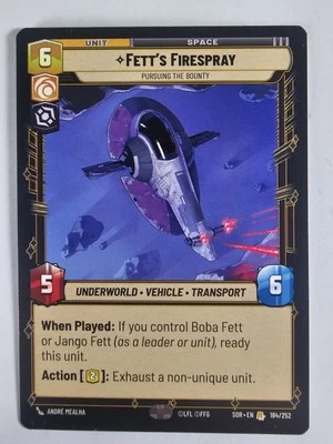 Fett's Firespray - Pursuing the Bounty - Spark of Rebellion  [184/252] - NM/NF - Image 1 of 2