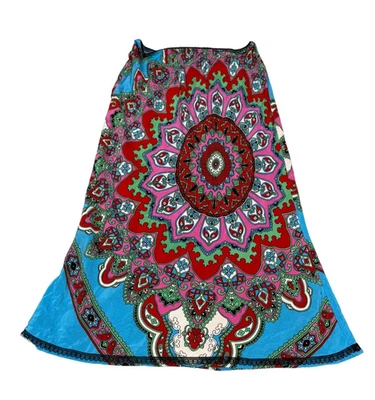 Falda midi con estampado de mandala de seda talla L de Tibi para mujer Foto 1 de 4