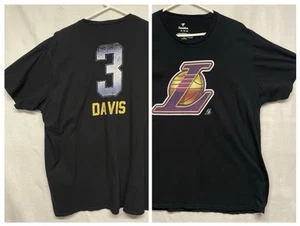 Los Angeles Lakers T-Shirt Mens 3XL Black Davis #3 NBA Basketball - Picture 1 of 7