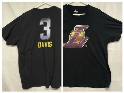 Camiseta de baloncesto de la NBA Los Angeles Lakers para hombre 3XL negra Davis #3 Foto 1 de 4