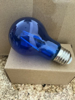LEIFIDE 35 Pcs Blue Led Glass Filament A19 Light Bulb, 4 Watt Colored Light Bulb - Image 1 of 4