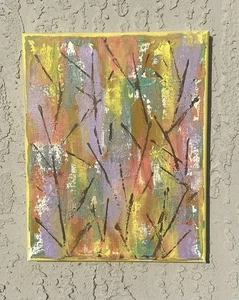 Abstract Nature.  Original Acrylic Painting on Canvas - Picture 1 of 5