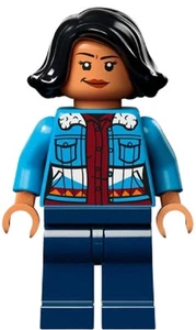 Nuevo LEGO Sammy Gutiérrez Chaqueta Azul Mediana Sobre Camisa Roja Oscura Minifigura jw122 - Imagen 1 de 1