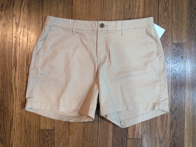 Old Navy 女式短裤日常短裤中腰 10 码棕褐色米色内缝 4.5 英寸 — 第 1/3 张图片