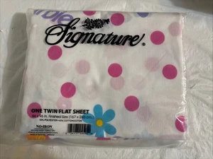 BARBIE Multicolor SIGNATURE Twin Flat Sheet Cotton Blend. New Sealed. 66x96” - Picture 1 of 4