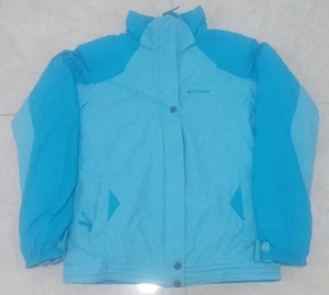 Columbia 2-Tone Baby Blue Waterproof Ski Jacket - Picture 1 of 5