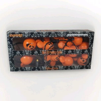 Disney Halloween Mickey Mouse Calabaza Canto Iluminar 10 Cuerdas Luces 11 pies Foto 1 de 4