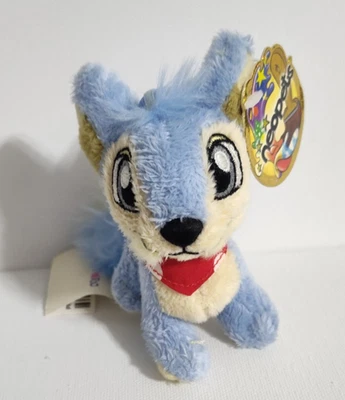 Llavero de felpa Neopets Baby Lupe perro lobo vintage 2004 con etiquetas excelente estado Foto 1 de 4