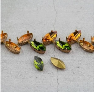 50cm Rohmessing Kesselketten Und Armbandfassungen Für Swarovski 15x7mm - Picture 1 of 6