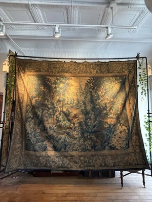 NEW Oversized Bedroom Dye Injected Natural Fiber Cotton-Linen Verdure Tapestry - Image 1 of 4